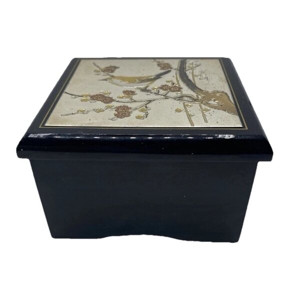 Vintage Westland Original Music Jewelry Box Bird Japan Edelweiss Tested Working - Picture 4 of 16